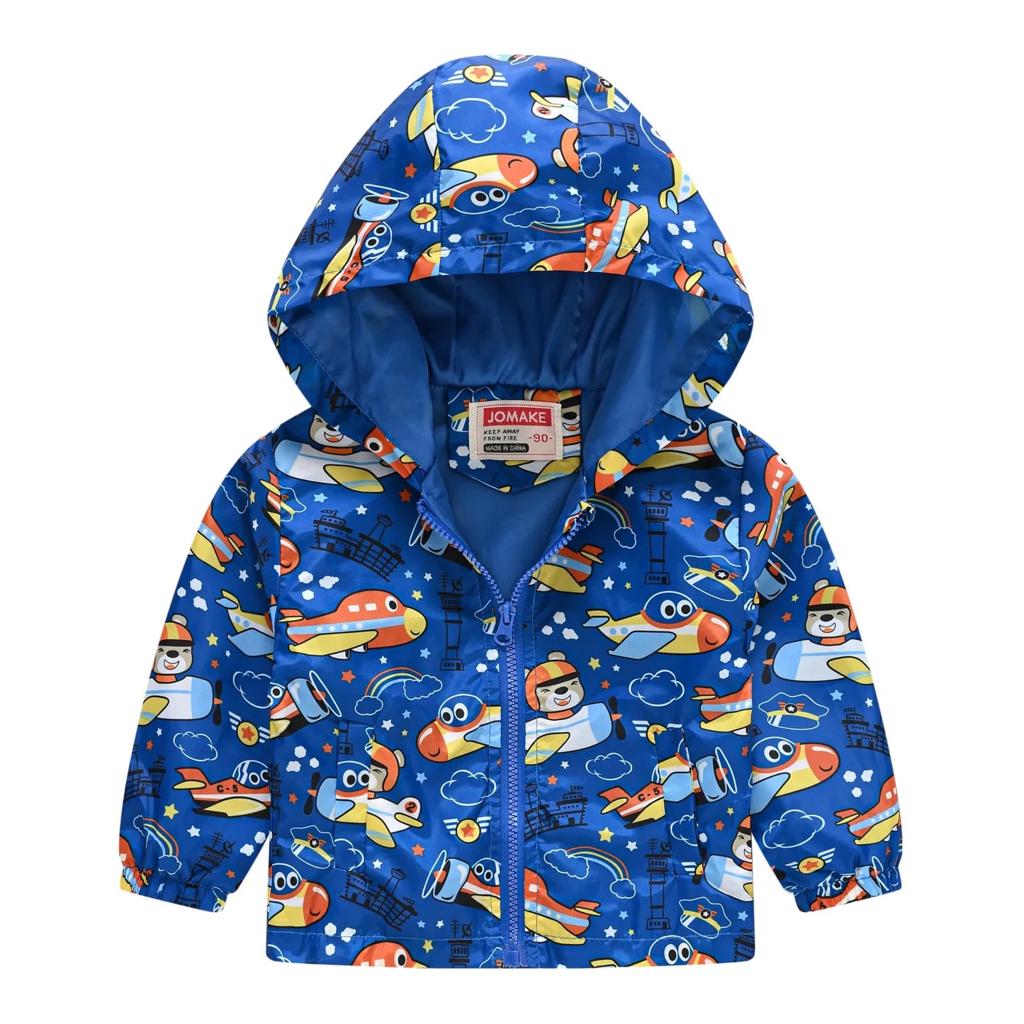Windbreaker Jacket with Hood and Zip for Children Multivariant-3