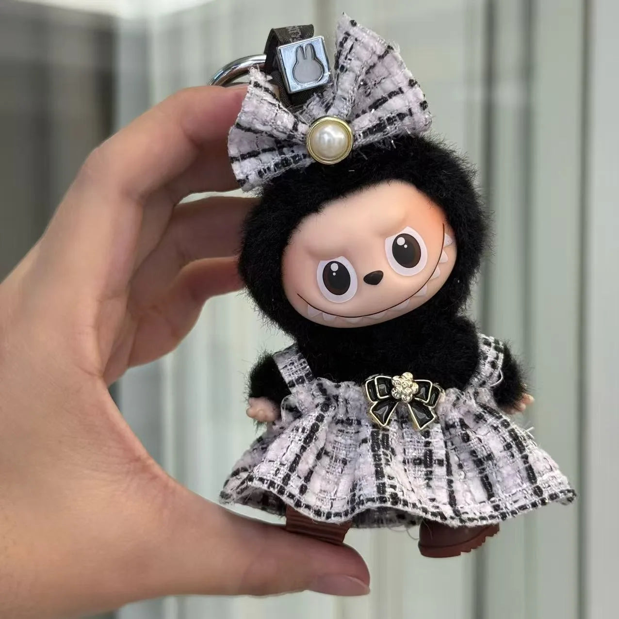 Mini Labubu Dress Pants Set for 10.5cm Labubu V4 the Monsters Pin Doll Clothes