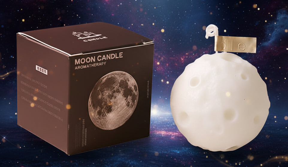Black Moon and Full Moon Candles - Scented Ebony Agarwood for Serene Ambiance - Lucky Girl Gifts