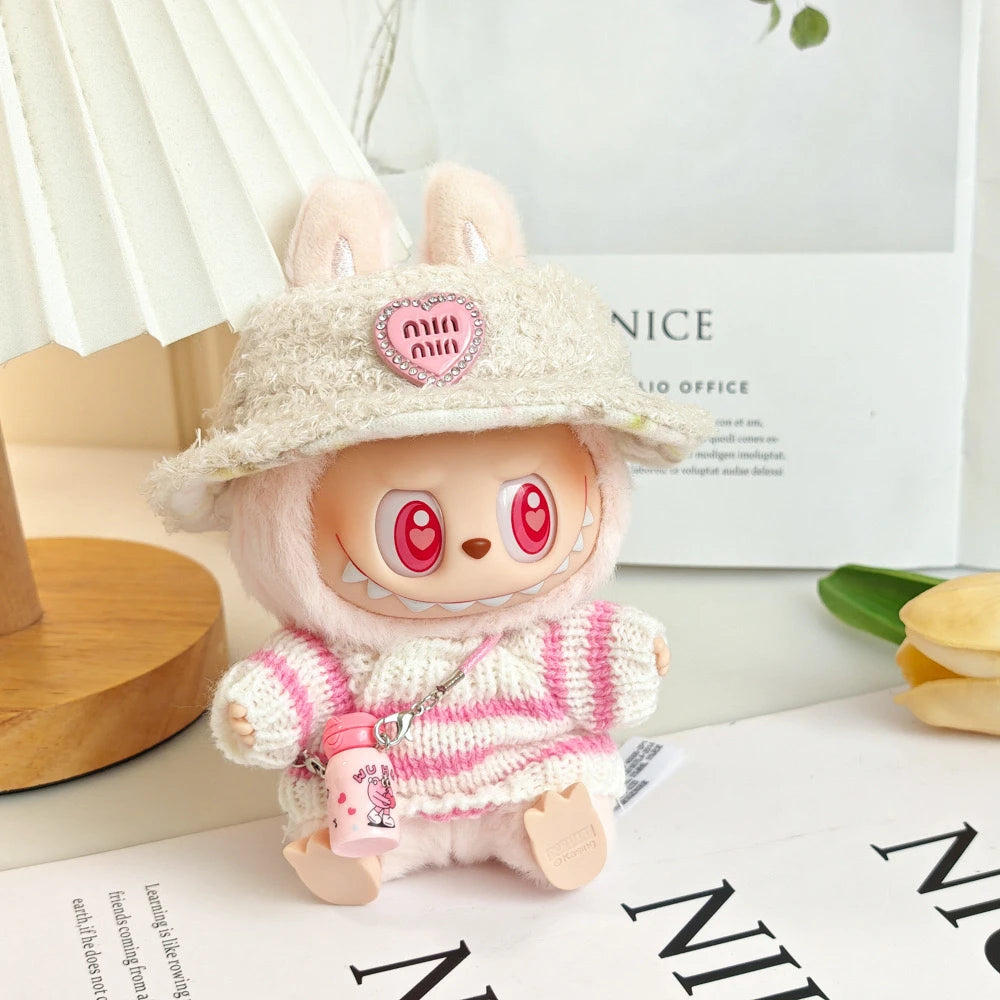 15cm or 17cm Labubu Doll Clothes Sweet Tube Strap Pants Macaron 2nd Generation