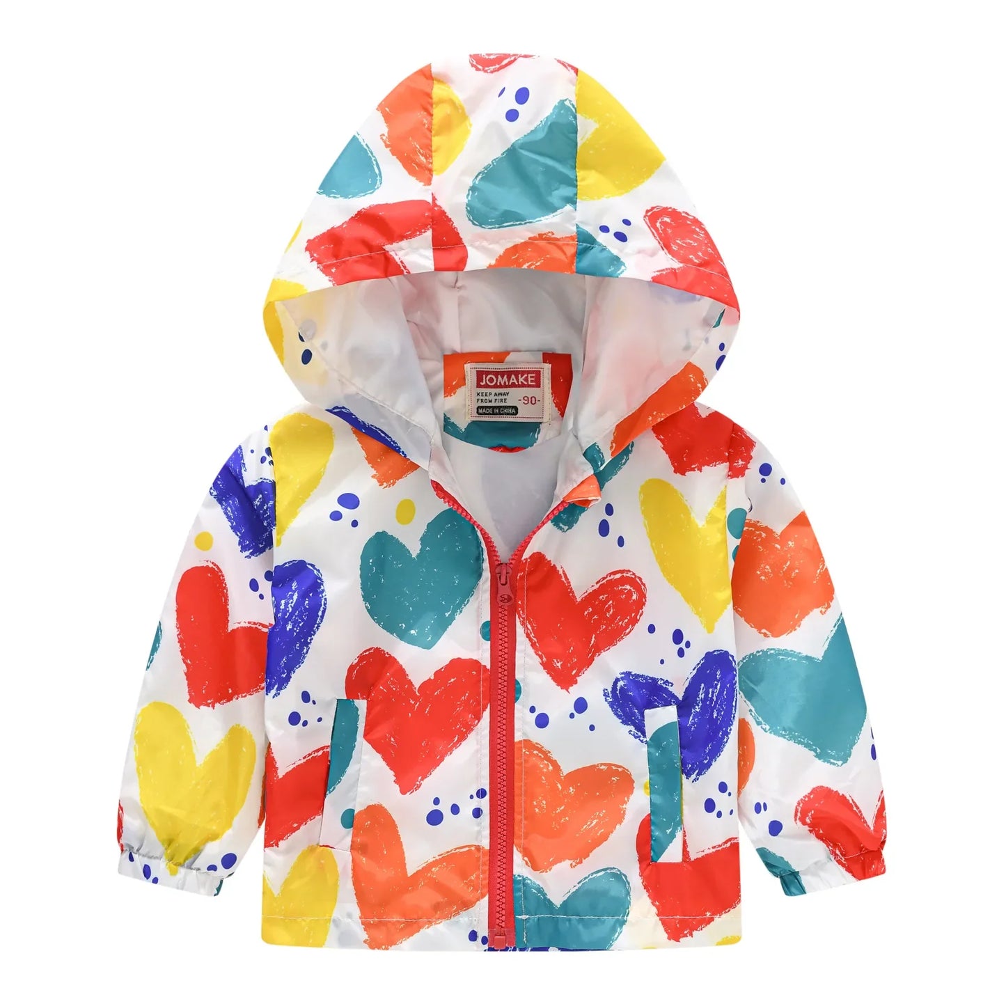Windbreaker Jacket with Hood and Zip for Children Multivariant-2