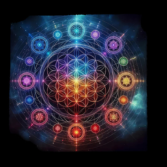 Mandala Flower of Life Divination Meditation Spiritual Oracle Pad Tarot Mat