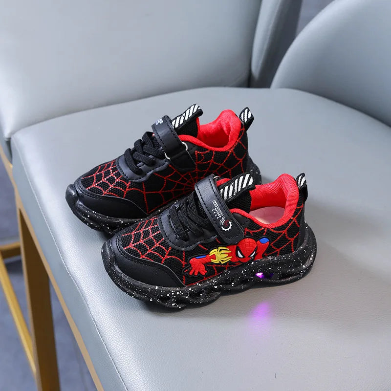 Breathable running shoes Spiderman with LED for children Multivariant-5