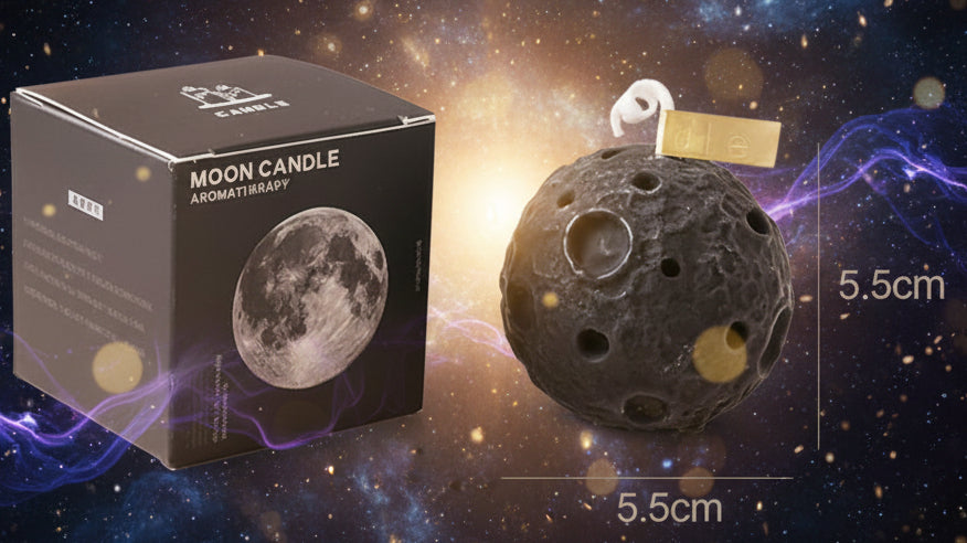 Black Moon and Full Moon Candles - Scented Ebony Agarwood for Serene Ambiance - Lucky Girl Gifts