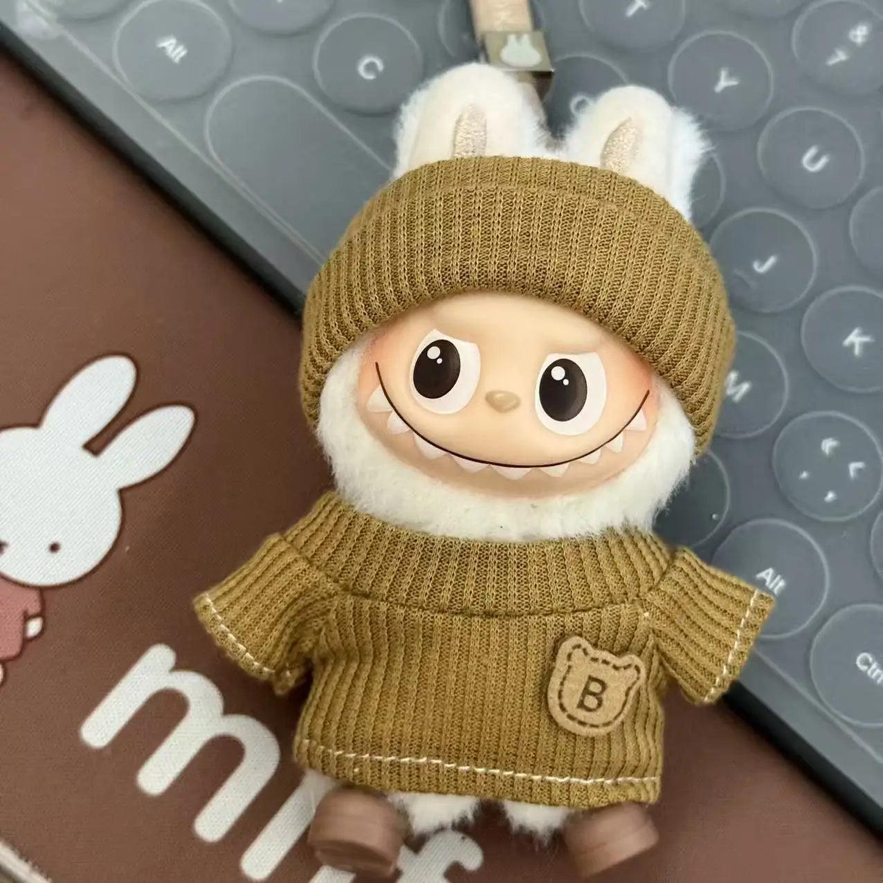 Mini Labubu Dress Pants Set for 10.5cm Labubu V4 the Monsters Pin Doll Clothes