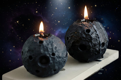 Black Moon and Full Moon Candles - Scented Ebony Agarwood for Serene Ambiance - Lucky Girl Gifts