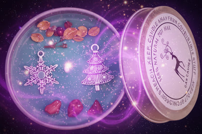 Magic Spell Candles for Manifesting Intentions with Herbs & Crystals - Lucky Girl Gifts