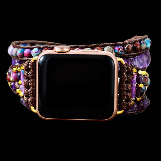 Apple Smart Watch Band 38-45mm Beaded Bracelet Strap for I Watch Series 1-7