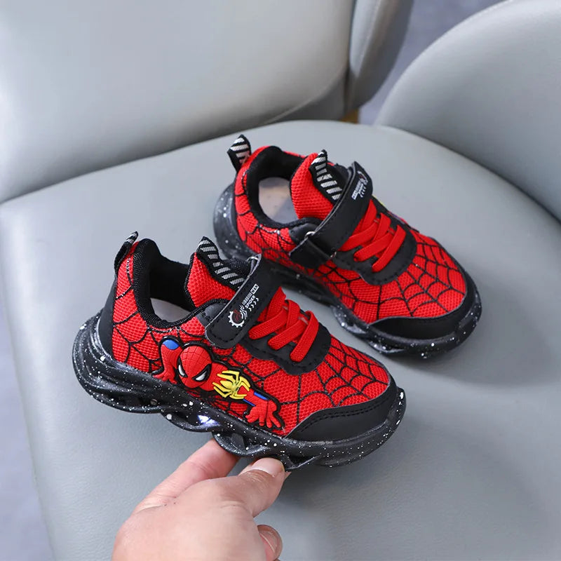Breathable running shoes Spiderman with LED for children Multivariant-2