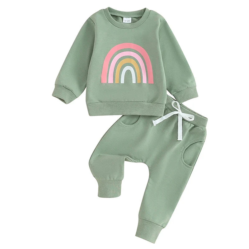 Pants and Sweatshirt Set with Rainbow Multivariant-5