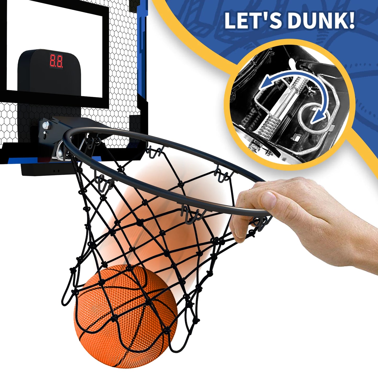 Kids Sports Toys Basketball Toy Foldable Basketball Hoop Throw Indoor Games
