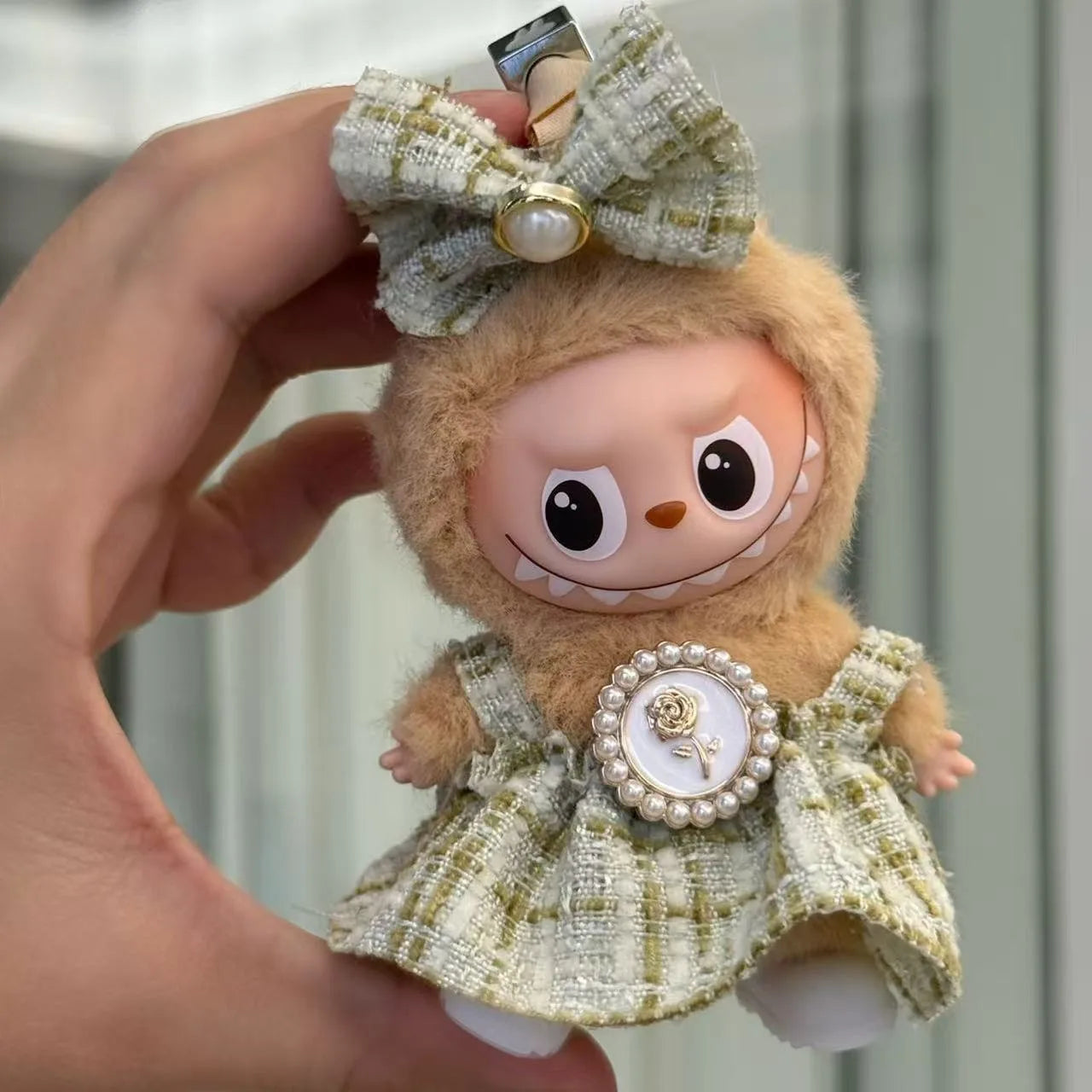 Mini Labubu Dress Pants Set for 10.5cm Labubu V4 the Monsters Pin Doll Clothes