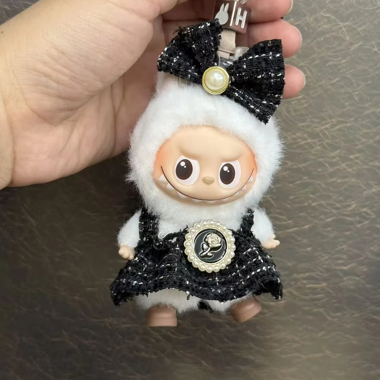 Mini Labubu Dress Pants Set for 10.5cm Labubu V4 the Monsters Pin Doll Clothes