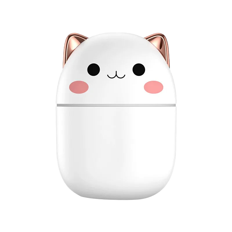 Cute cat-shaped USB device on a white background