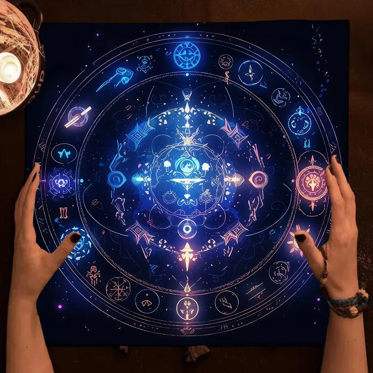 Mandala Flower of Life Divination Meditation Spiritual Oracle Pad Tarot Mat
