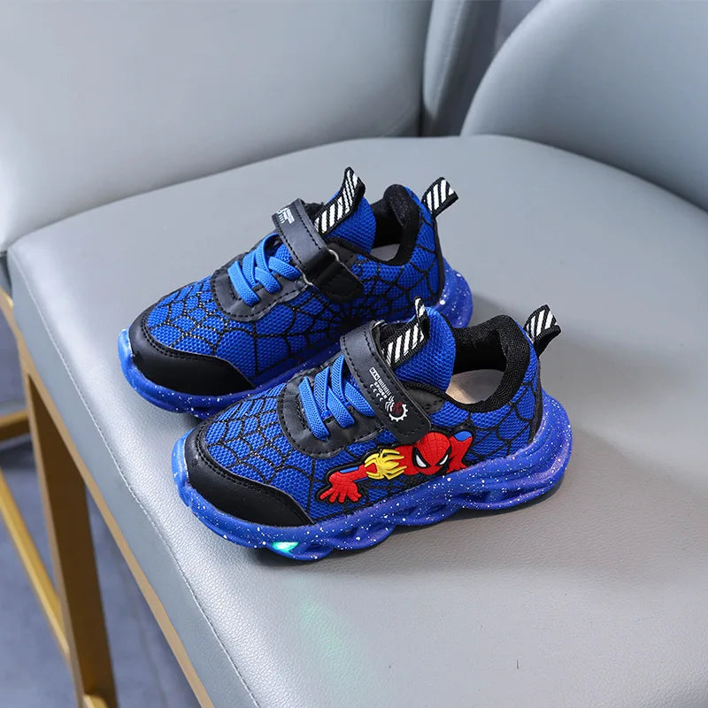 Breathable running shoes Spiderman with LED for children Multivariant-4