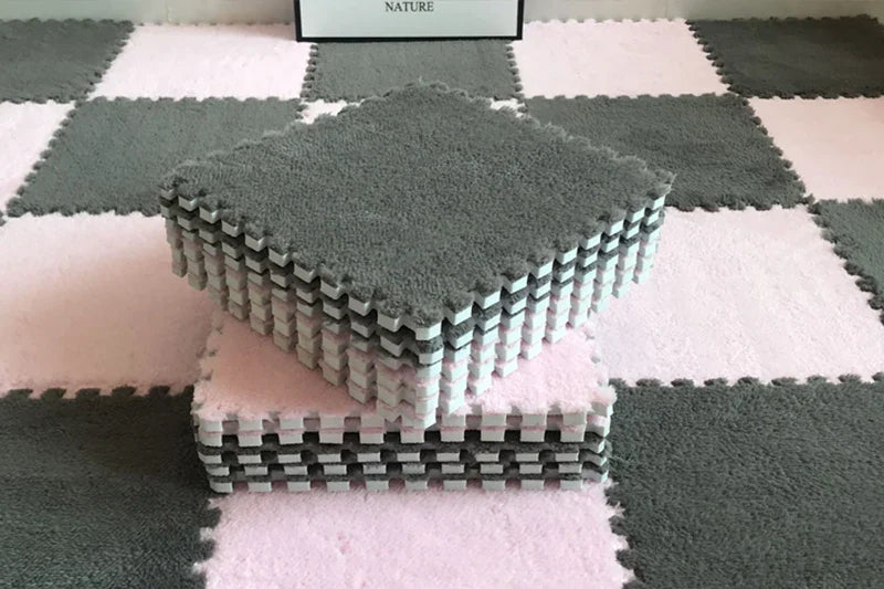 20 Pieces Set Modular Velvet Play Mat Multivariant-8