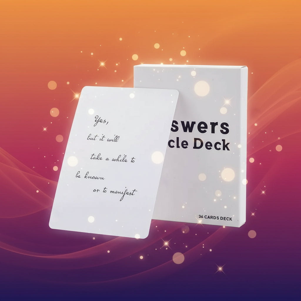 Card deck with a quote and packaging on a white background