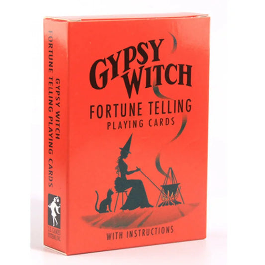 Gypsy Witch fortune telling playing cards packaging on a white background
