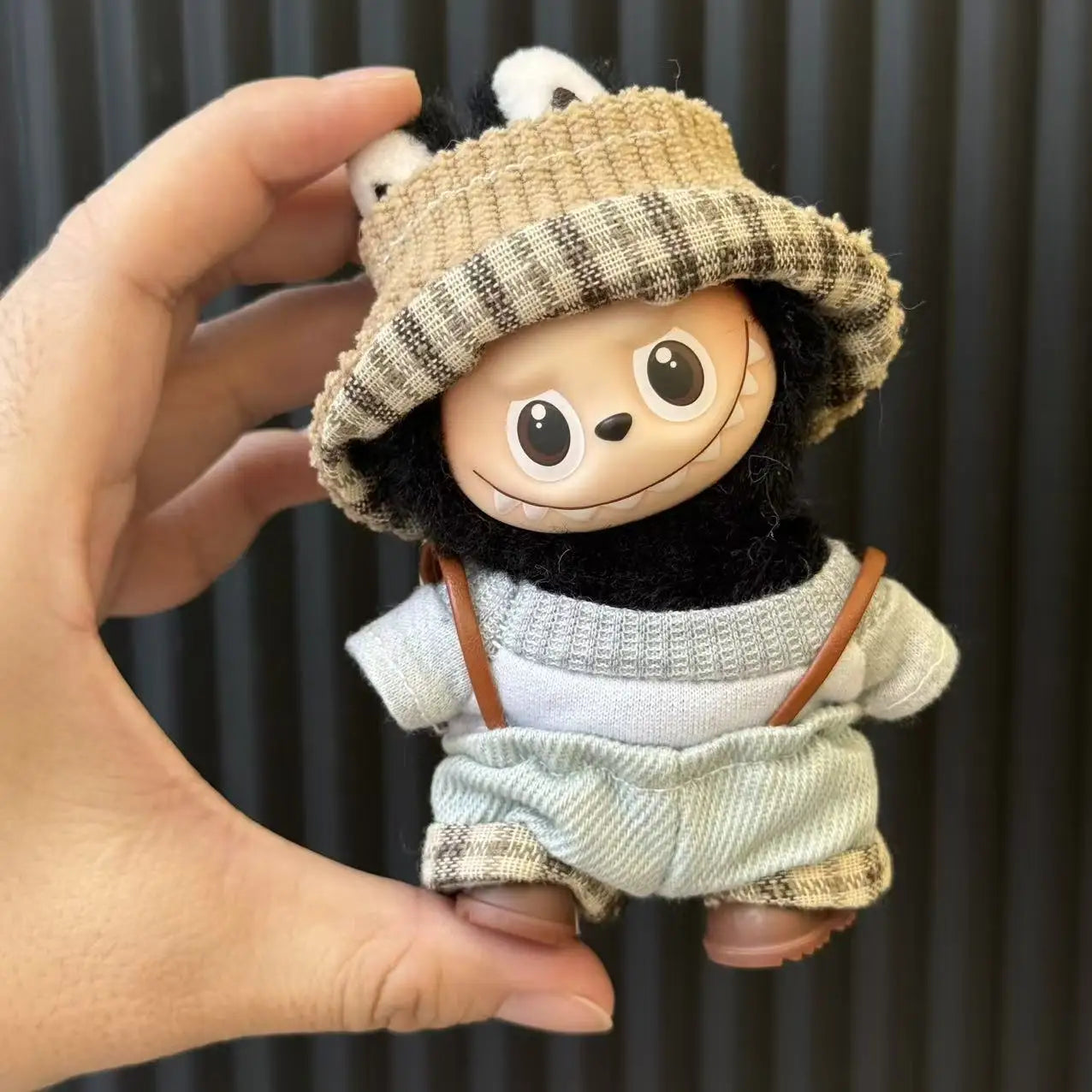 Mini Labubu Dress Pants Set for 10.5cm Labubu V4 the Monsters Pin Doll Clothes