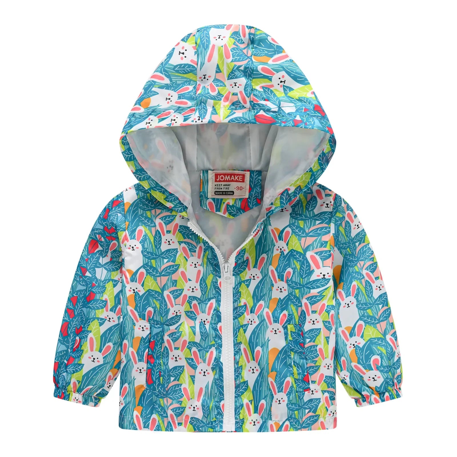 Windbreaker Jacket with Hood and Zip for Children Multivariant-16