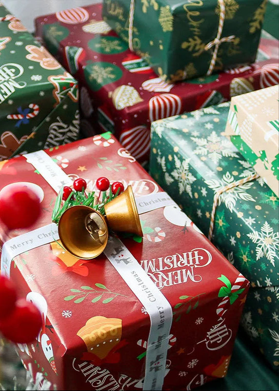 6 Pcs 50x70 cm Per Roll Xmas Wrapping Paper Merry Christmas Holiday Craft Paper