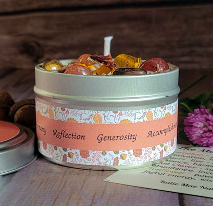 Mabon Ritual Candle – Apple & Oak Soy Candle for Autumn Equinox, Gratitude & Grounding
