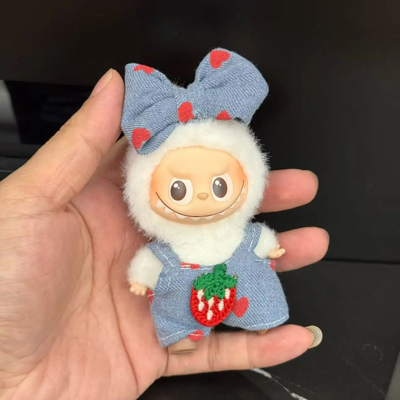 Mini Labubu Dress Pants Set for 10.5cm Labubu V4 the Monsters Pin Doll Clothes