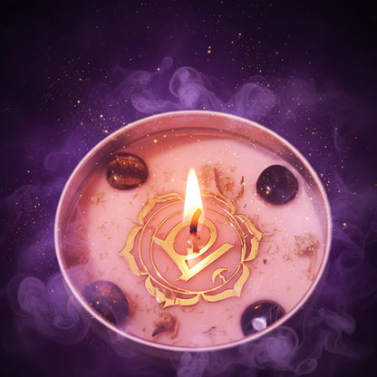 Magic Spell Candles for Manifesting Intentions with Herbs & Crystals - Lucky Girl Gifts