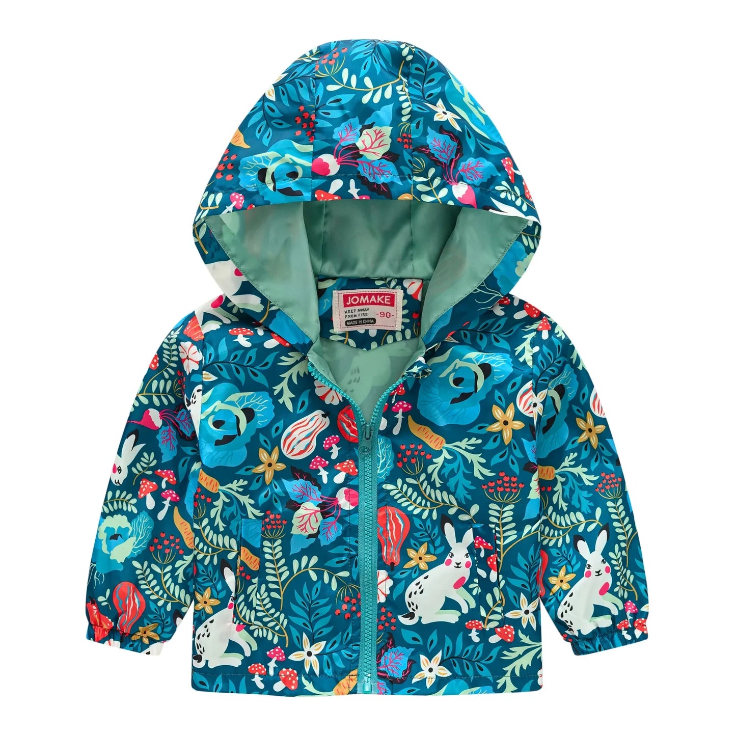 Windbreaker Jacket with Hood and Zip for Children Multivariant-12