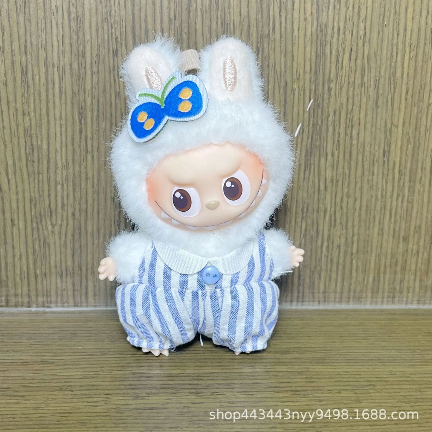 Mini Labubu Dress Pants Set for 10.5cm Labubu V4 the Monsters Pin Doll Clothes