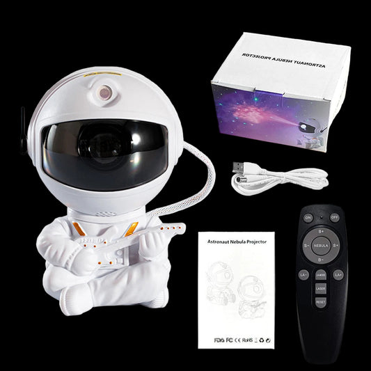 Star Projector Galaxy Night Light Astronaut Space Starry Nebula Ceiling LED Lamp
