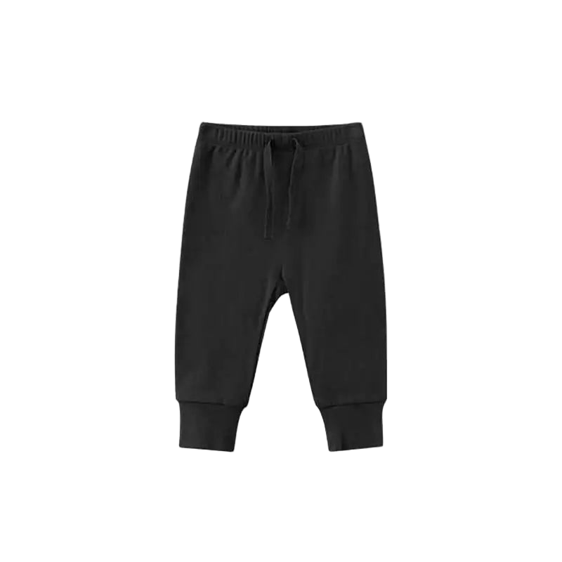 Black baby pants on a white background