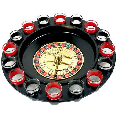 NNEDSZ Wine Game Shot Drinking Roulette Set with Casino Spin Glass Shot Party Bar Game-0