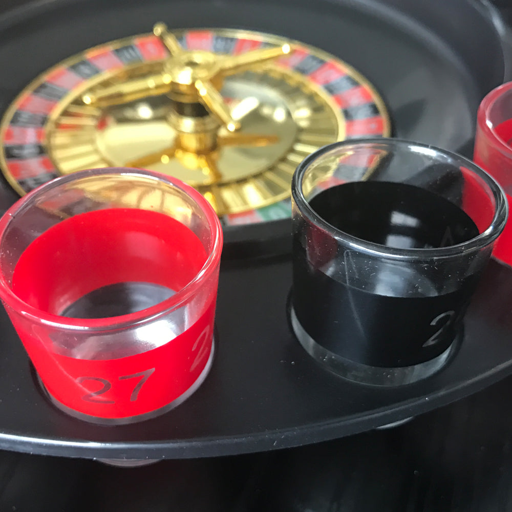 NNEDSZ Wine Game Shot Drinking Roulette Set with Casino Spin Glass Shot Party Bar Game-3