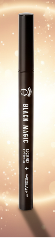 Black eyeliner pencil with 'Black Magic' branding on a white background