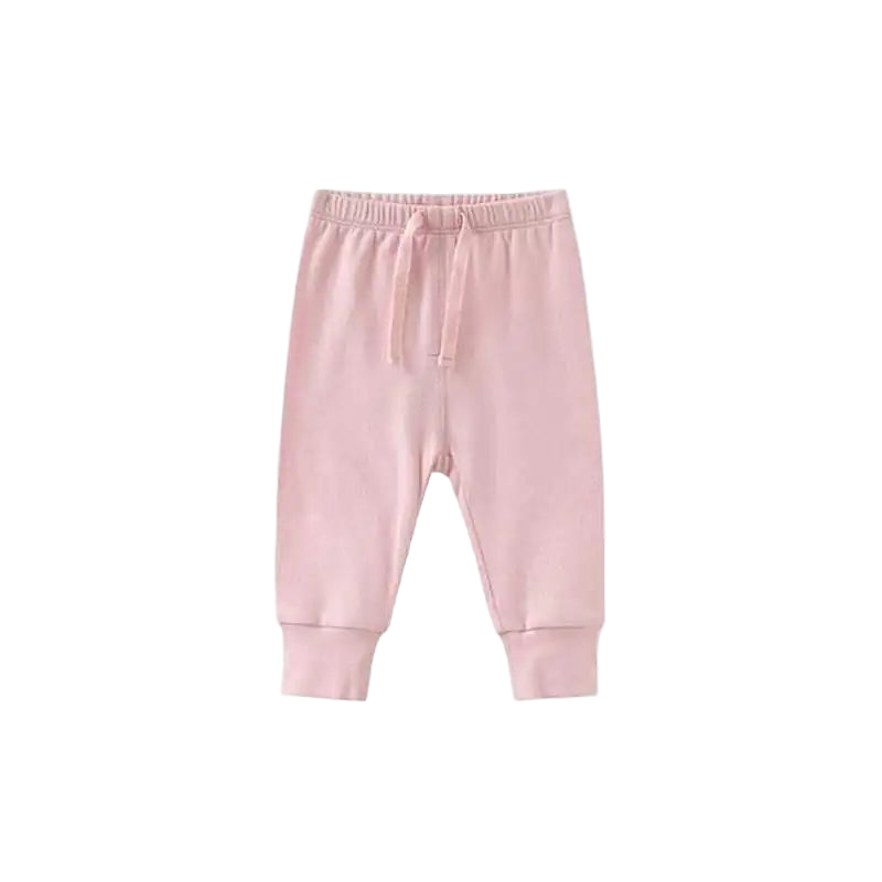 Pink baby pants on a white background
