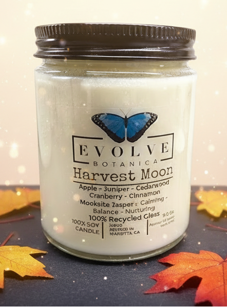 Wood Wick Crystal Soy Candle - Harvest Moon-0