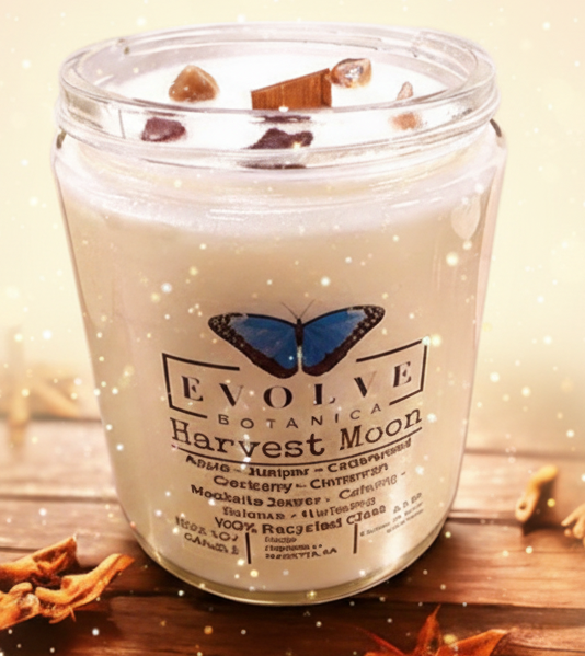 Wood Wick Crystal Soy Candle - Harvest Moon-3