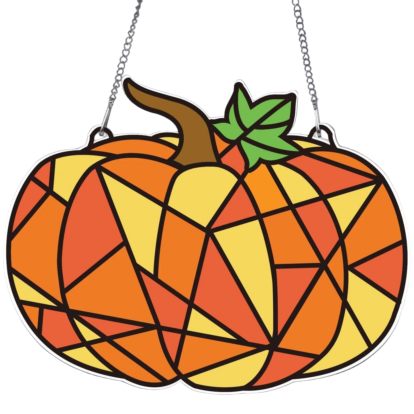 Geometric pumpkin design on a white background