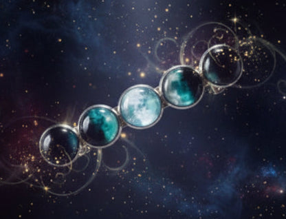 Hair Clip Barrette - Moon Phases Hair Clip for Chic Style - Lucky Girl Gifts