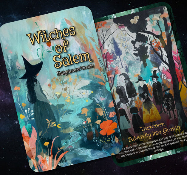 Witches of Salem Oracle | Enlightened Oracle Deck for Spiritual Guidance - Lucky Girl Gifts