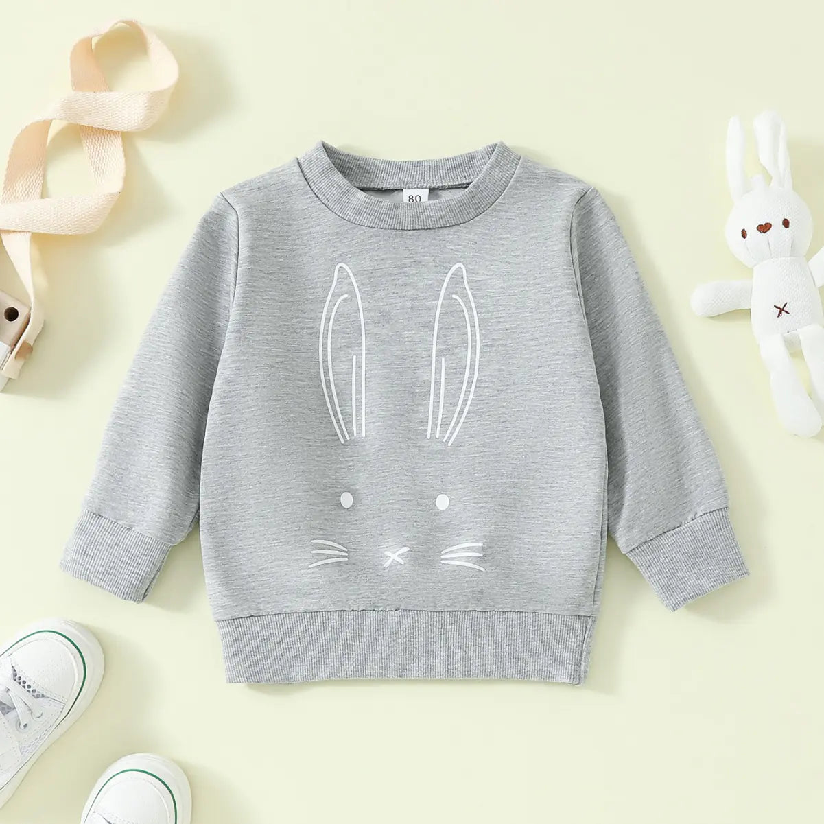 Popular Rabbit Pattern Sweatshirt for Girls