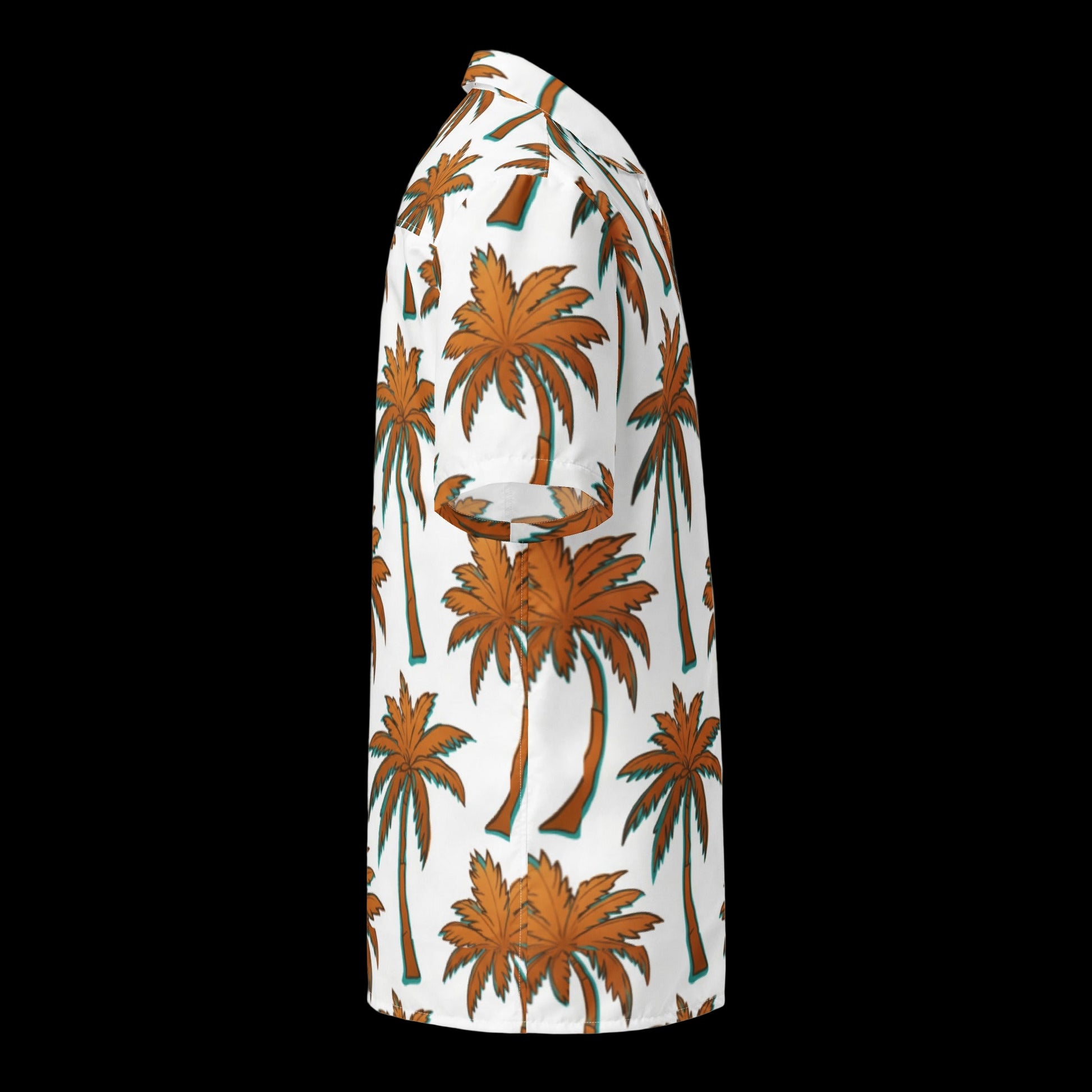 Dress with palm tree pattern on a white background