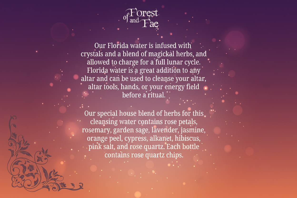 Herb Infused Florida Water • Crystal Infused • Witchcraft-1