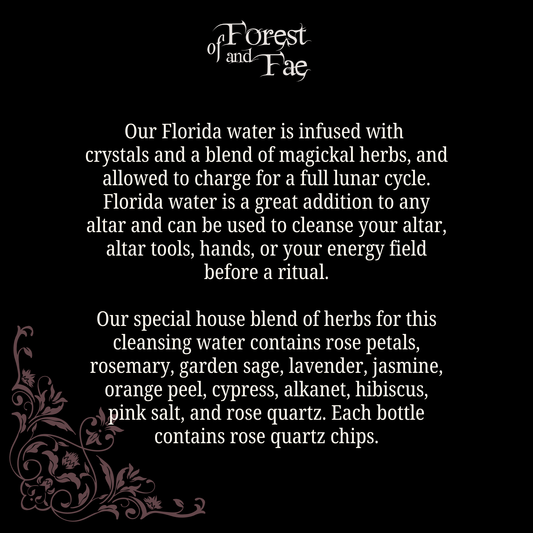 Herb Infused Florida Water • Crystal Infused • Witchcraft - Lucky Girl Gifts