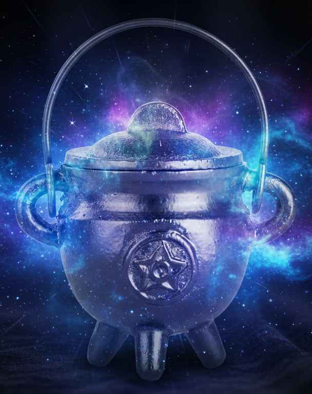 Wisdom Cauldron Candle Lapis Lazuli Crystals