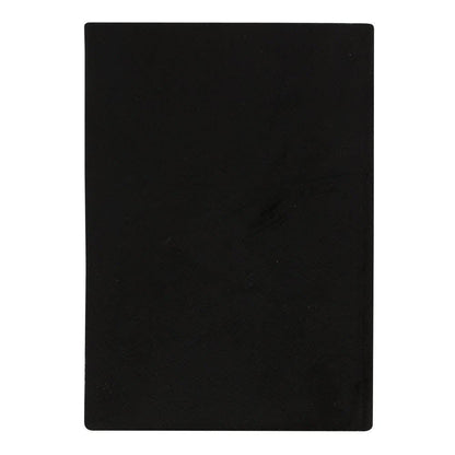 Black rectangular object on a white background