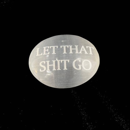 Humorous Selenite Palm Stones