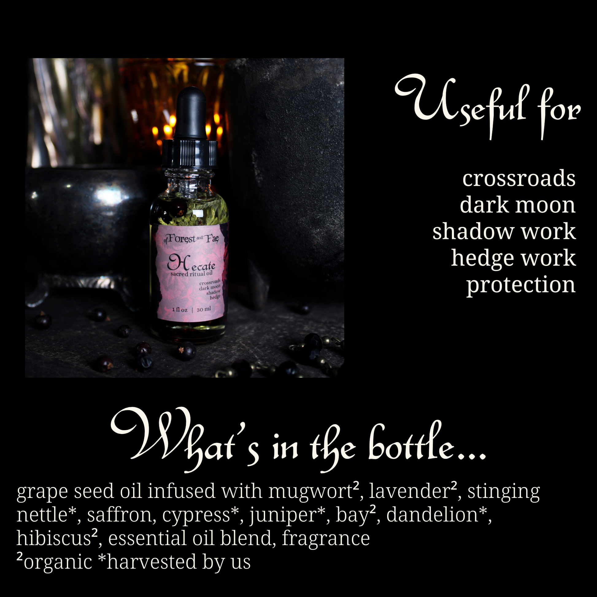 Hecate Ritual Oil for Sacred Altar and Spell Work - Lucky Girl Gifts